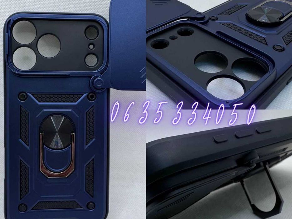 Противоударный чехол для iPhone 16 17 Air Pro Max кольцо магнит