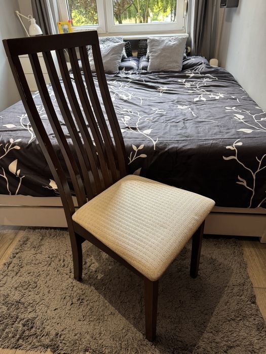 Krzesło ciemny brąz 3 szt