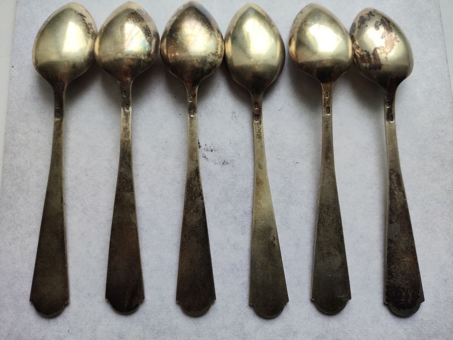 Серебряные чайные ложки 875 по набор 6шт