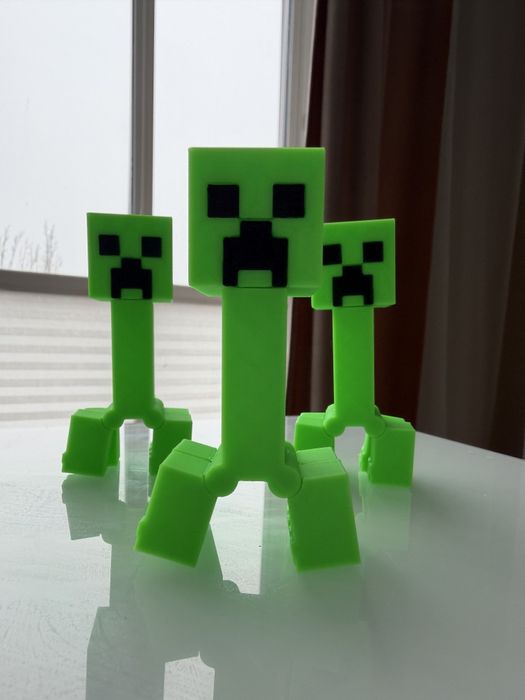 Фігурка Кріпер Minecraft з рухомими ногами (Еко-пластик, 3D)