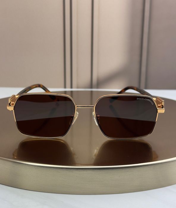 Сонцезахисні окуляри Dolce & Gabbana DG2316 золоті прямокутні чоловічі оригінал