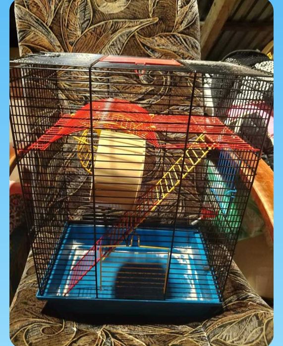 Duża klatka dla gryzoni lub papużek