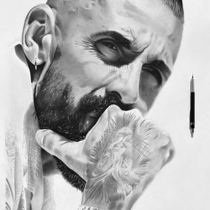 Retrato personalizado a grafite e carvão