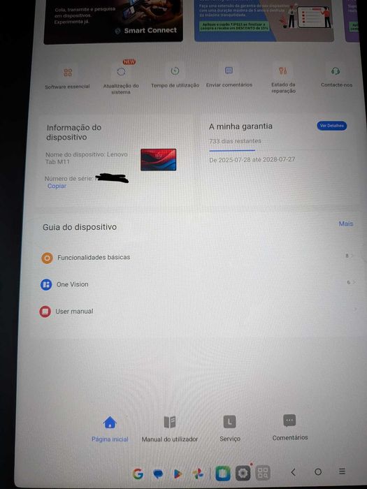 Tablet Lenovo Tab M11 TB-330FU 11" [Ainda em Garantia]