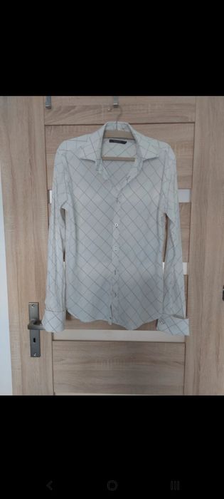 Elegancka koszula makiety slim bawełna 100% ślub wesele