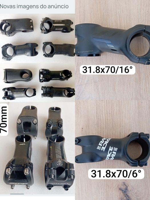 J-Bikes bicicletas e componentes avanços BTT/estrada 31.8 e 25.4