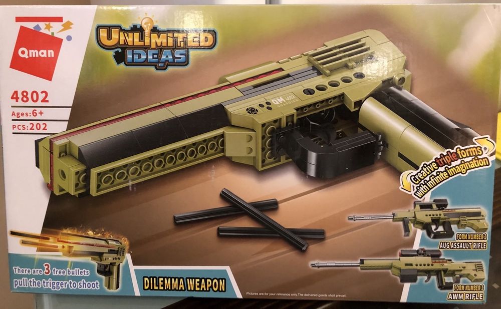 Конструктор пістолет Qman 4802 42109 Iграшкова зброя 3 в 1 монстр трак