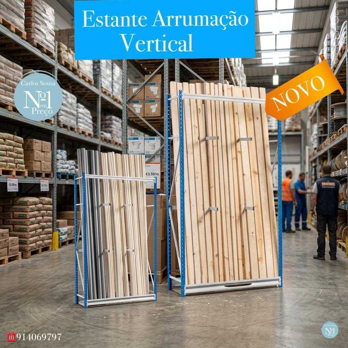 Estante Arrumação Vertical 2400Ax1500Cx50P  4 braços.