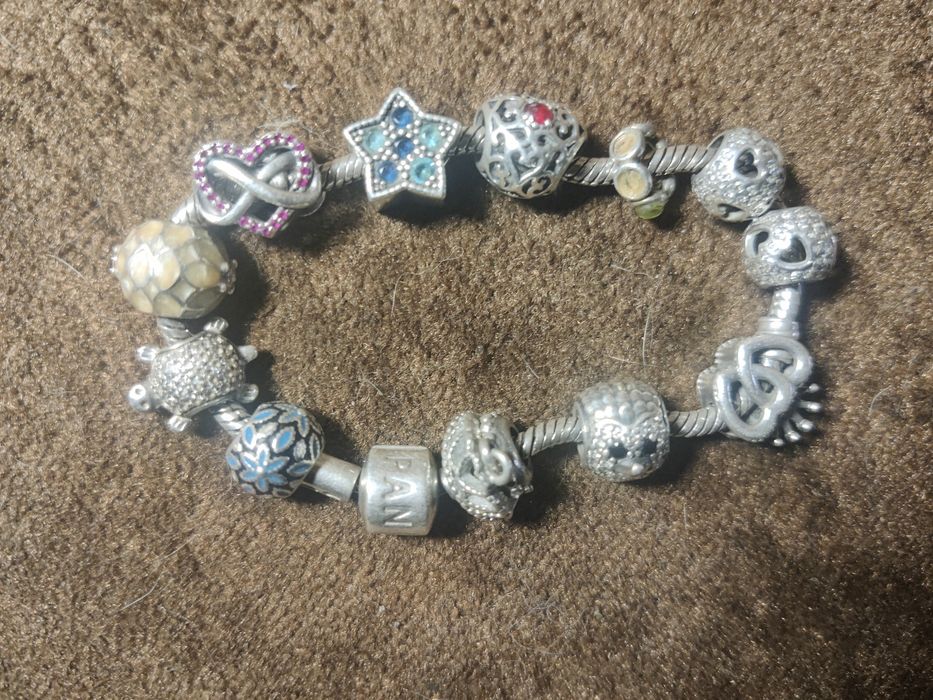 Pandora Пандора із шармами браслет срібний