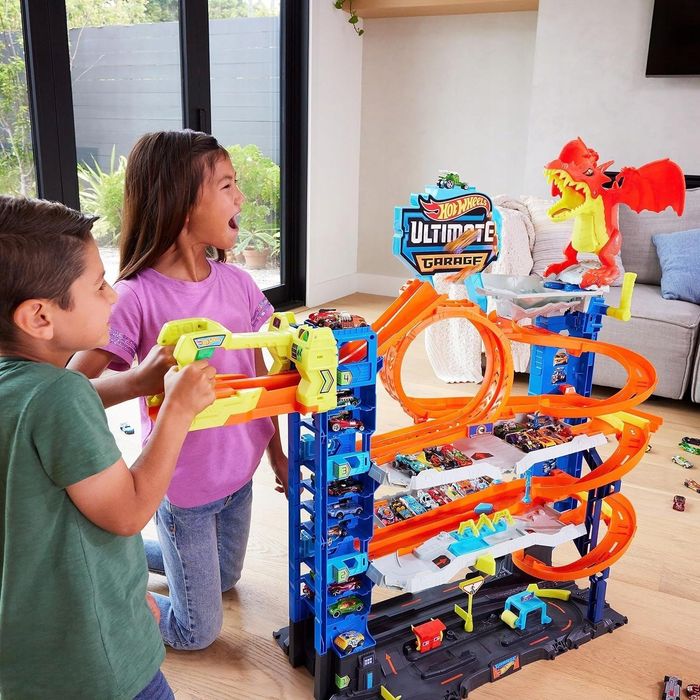 AUTKA Hot Wheels Ultimate garaż 4 piętra ze smokiem