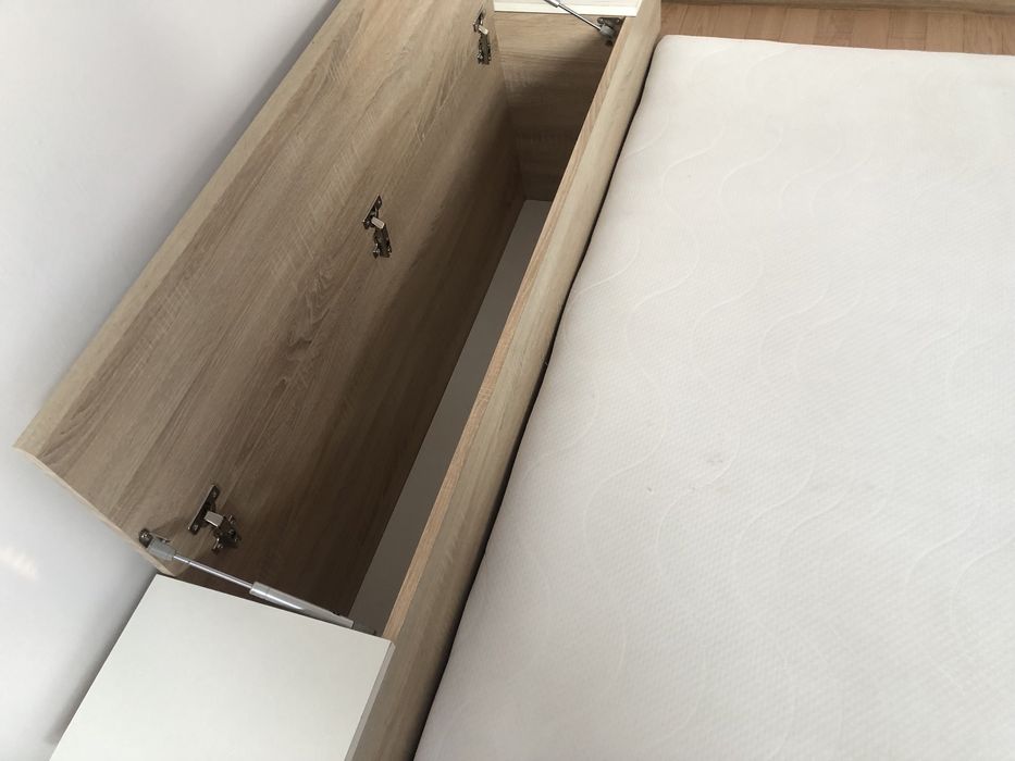 Duże łóżko podwójne + materac 200×200