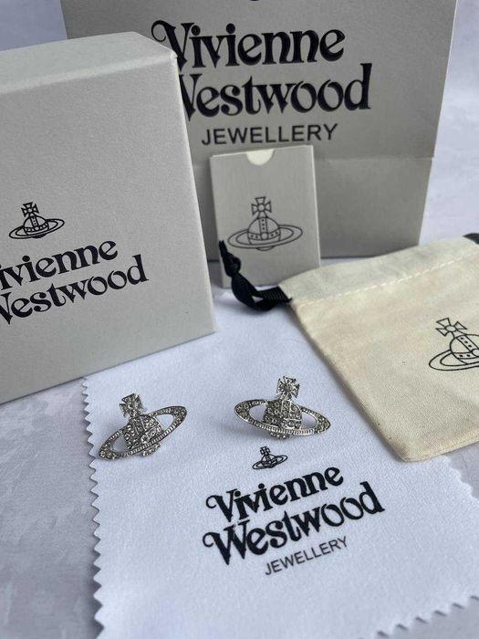 Сережки Vivienne Westwood / Серьги Вив'єн Вествуд / Пусети (гвоздики) Saturn orbita!