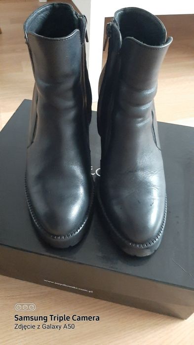 Buty botki kozaki skóra naturalna  roz 38
