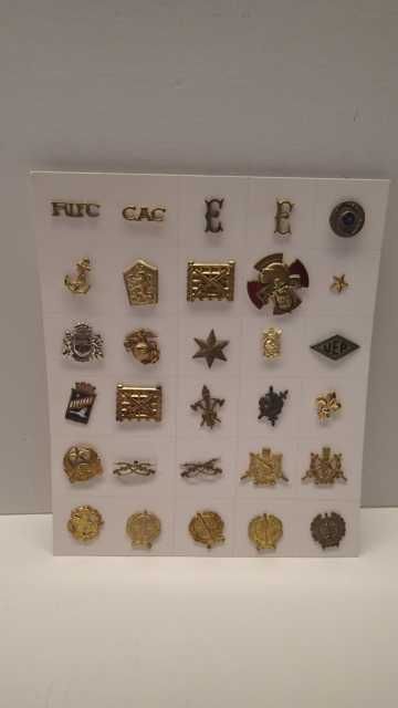 Diversas Insignias miliatres  em metal
