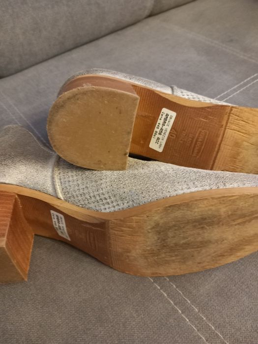 Botki krotkie posrebrzane