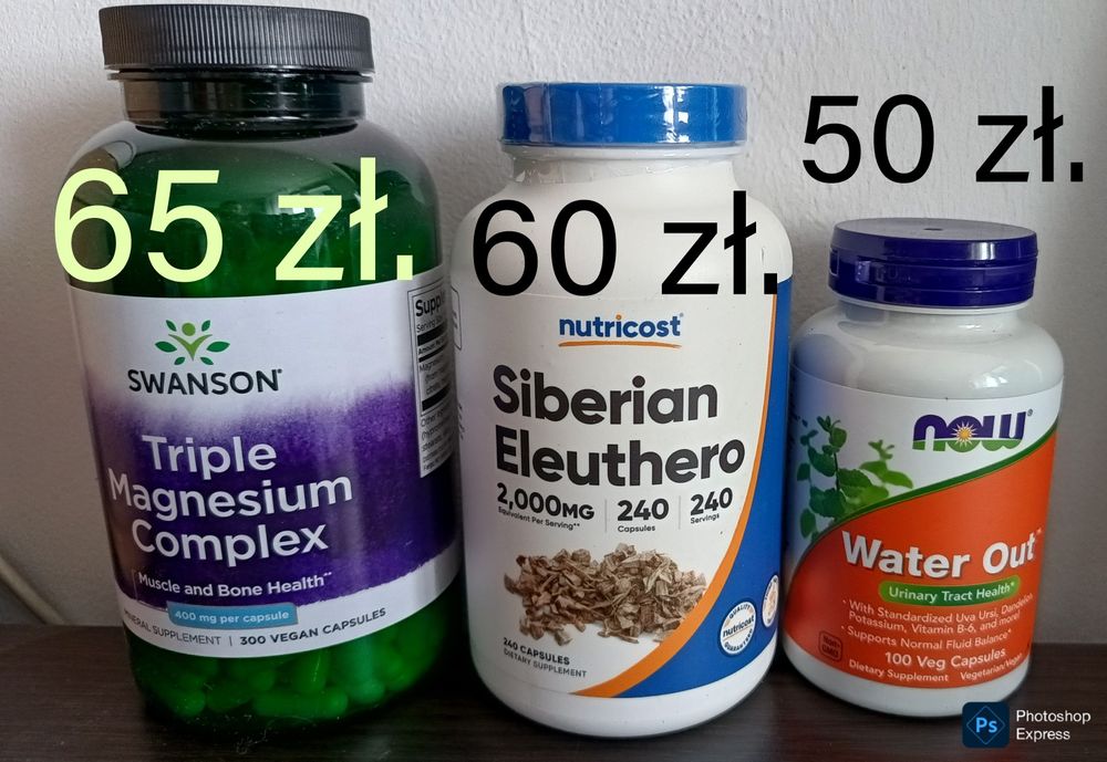 magnez potrójny kompleks, eleutherococcus syberyjski, water out