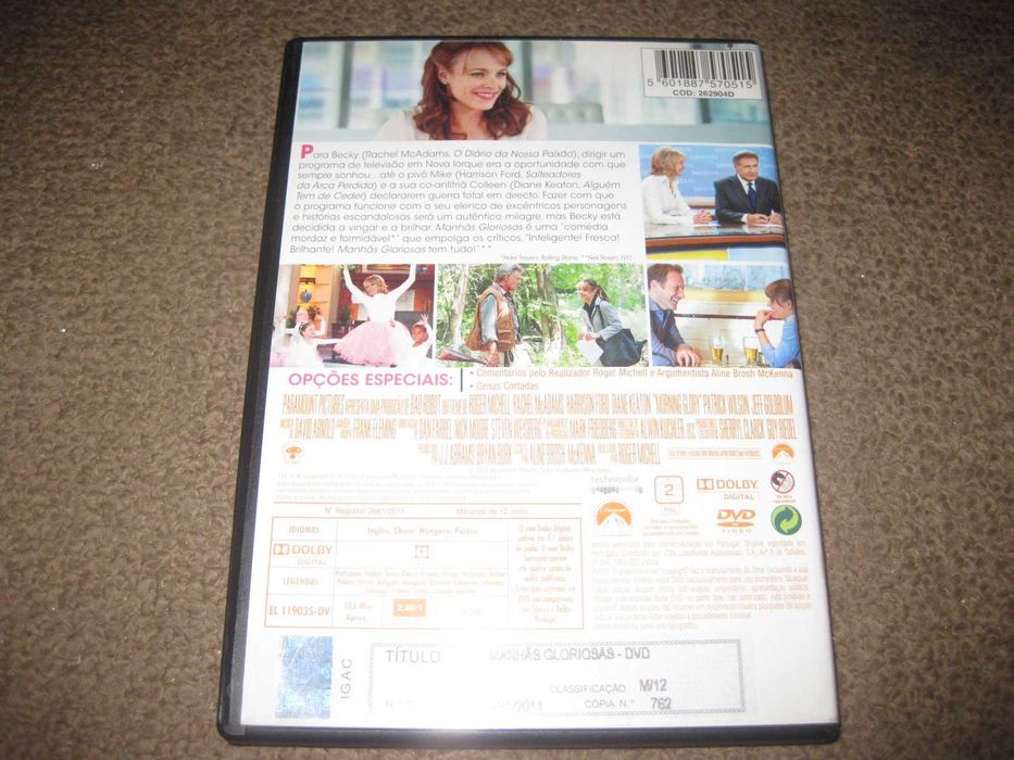 DVD "Manhãs Gloriosas" com Harrison Ford/Raro!