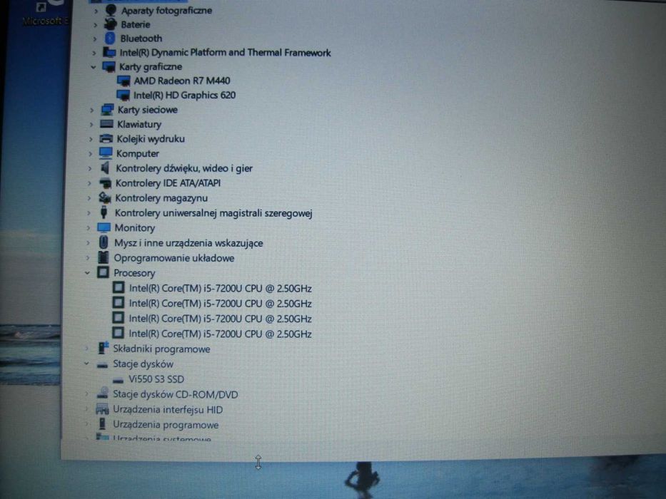 Laptop Dell i5-7200 SSD 256gb ram 8gb ddr4 Grafika R7 2g super stan