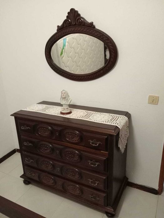 Conjunto de Cómoda de quarto e espelho