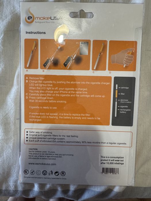 ESmoke USA - novo e embalado