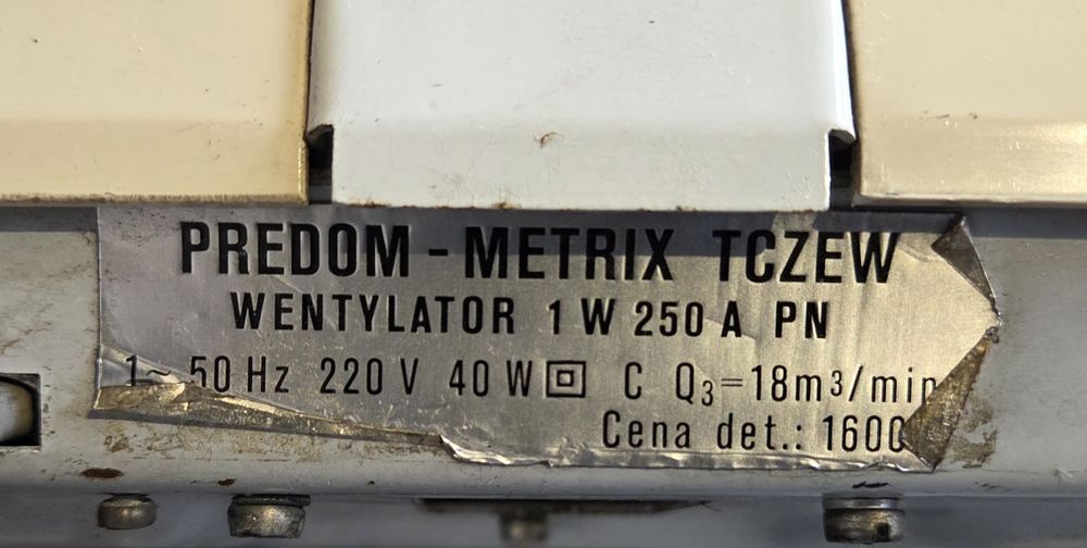 Wentylator Predom-Metrix Tczew 2.