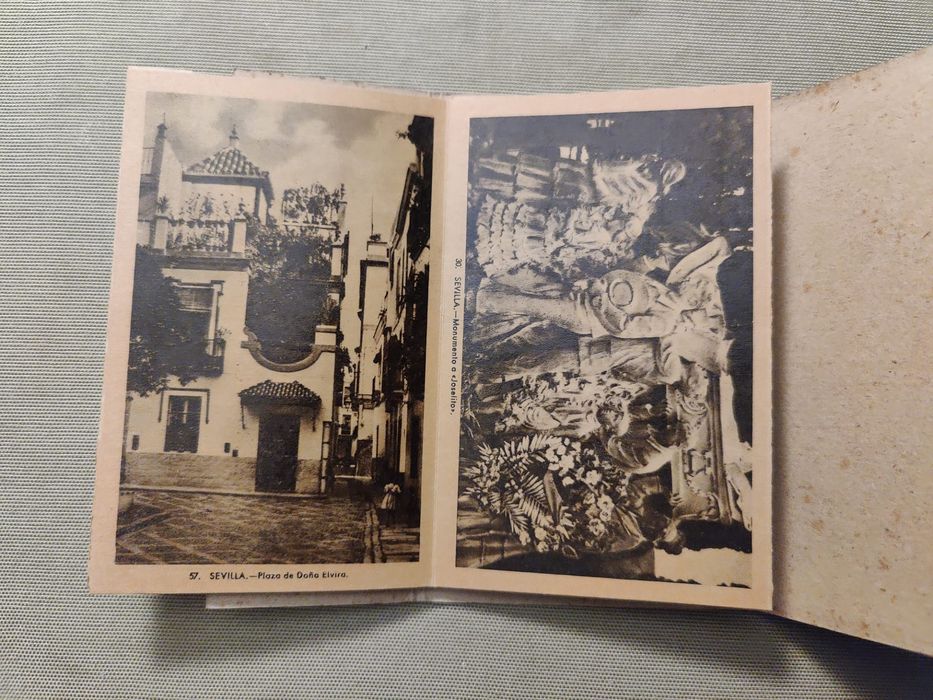 Postais antigos de Sevilha, coleção de 12 postais
