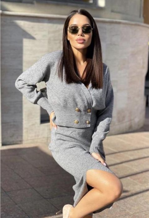 Костюм трійка теплий чорний м/л