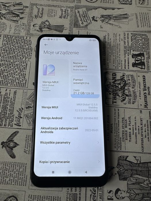 Zestaw telefonów Xiaomi Note 8 i Note 8T, 2 sztuki okazja