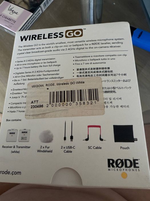 Мікрофон бездротовий RODE Wireless GO White оригінал комплект