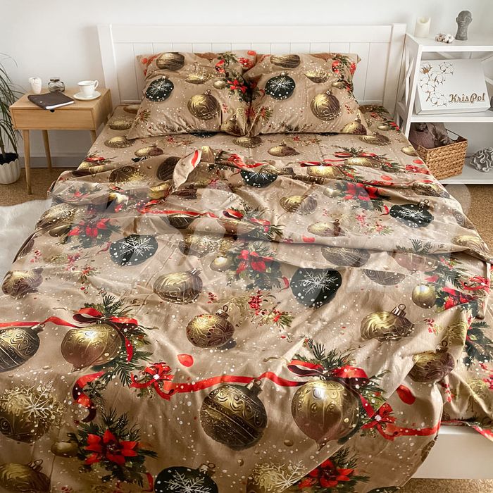 Новорічна постіль Фланель Байка Тепла Натуральна