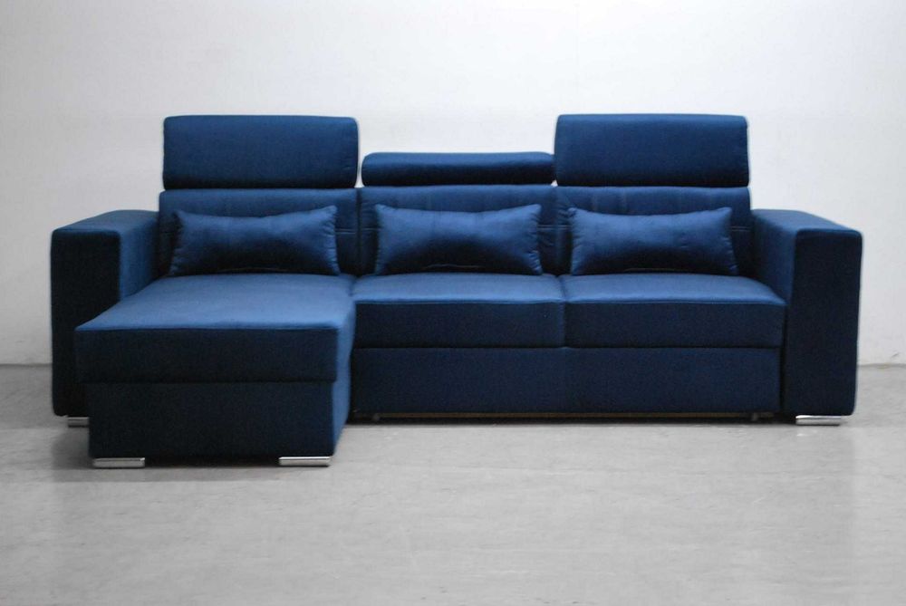 NOWOCZESNY NAROŻNIK z funkcja spania + pojemnik M77 rogówka sofa