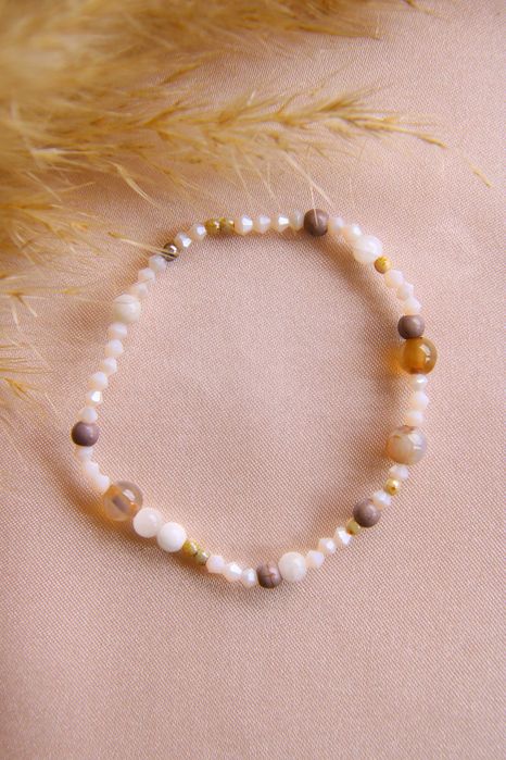Bransoletka z agatem | rękodzieło, handmade