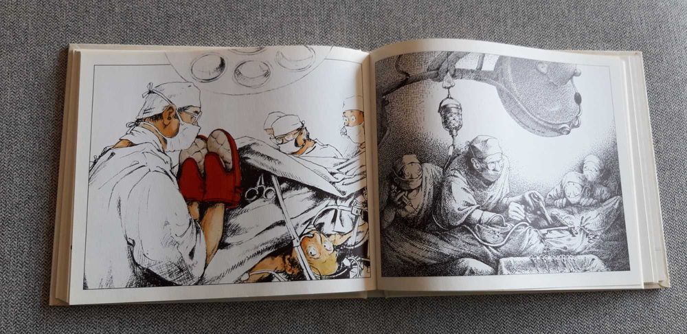 BD album duplo em francês "Rechute" e "Humour noir et hommes en blanc"