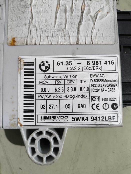 Modulo CAS 2 EWS  BMW serie 1 / 3 E87/E90/E91   698.1416
