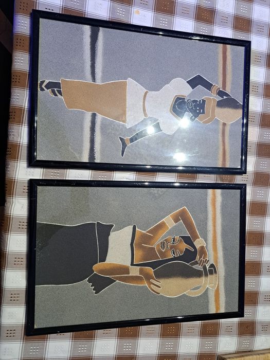 Vendo quadros feitos de areia