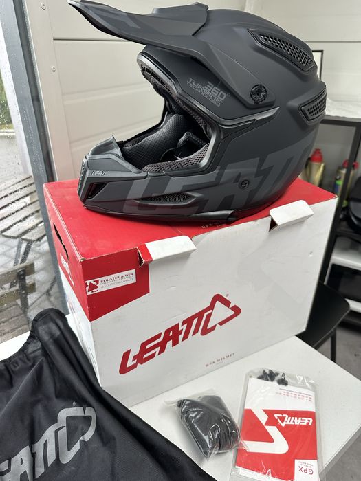 Kask enduro motocross leatt GPX 5.5 rozmiar L 59-60 cm czarny mat