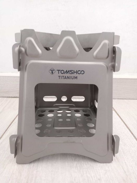 Титанова піч, плита, щепочниця на дрова. Титановая щепочница складная.