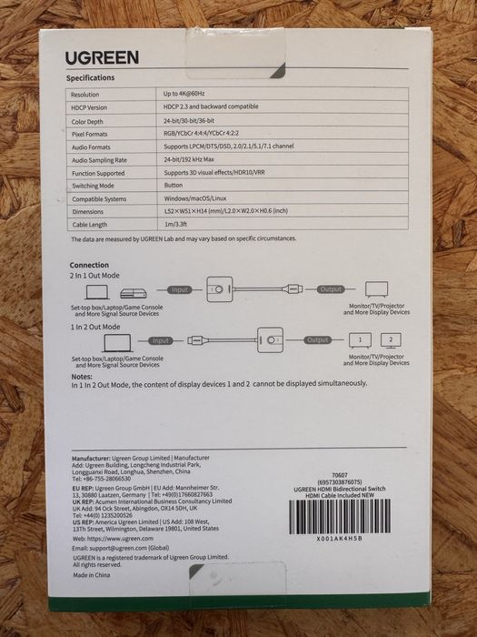 UGREEN - HDMI Bi-directional Switch483785805996369921