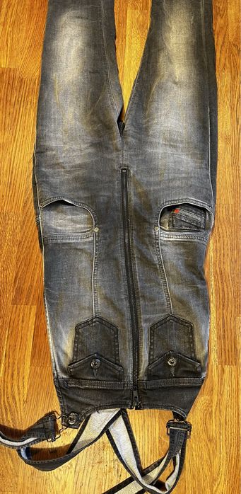 Diesel jeans ogrodniczki czarne xxs dżinsowe