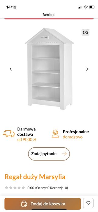 Regał duży Marsylia sosnowy