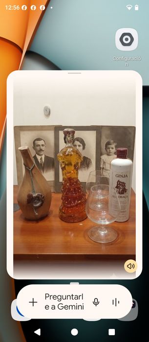 Copos de Balão ,Garrafa de Ginja de Alcobaça,,Brandy "Bailarina,Couro / Cantil : Garrafa tradicional revestida,
