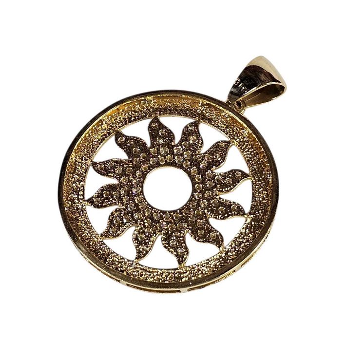 Złoty wisiorek BULGARI 585 - śr.5,1CM - waga 26,00g