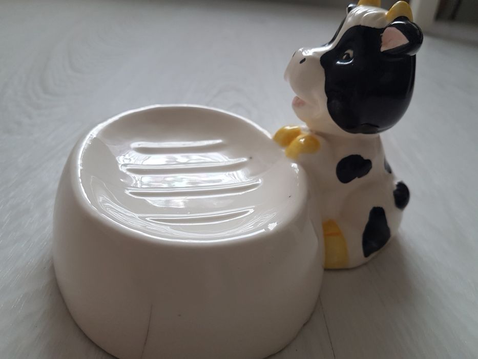Ozdobna mydelniczka krówka prl