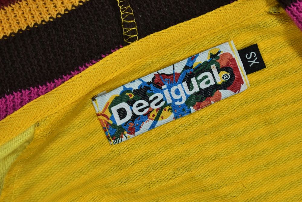 Desigual Damska Bluza Z Kapturem W Stylu Nepalskim Patchwork Xs