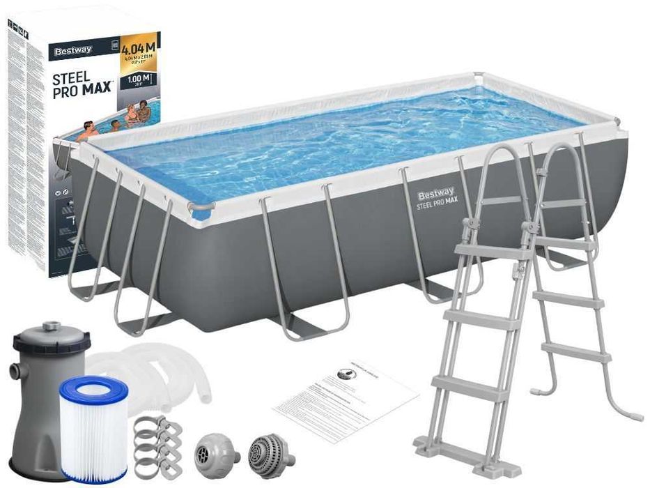 Каркасный бассейн Bestway Размер 404х201х100 см фильтр-насос,лестница