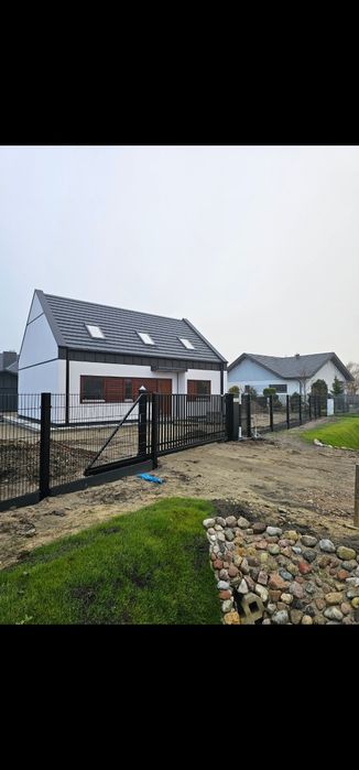 Kompletne ogrodzenie panelowe montaż bramy furtki 123, 153