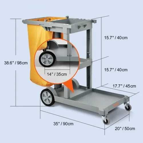 Wózek do sprzątania z torbą
