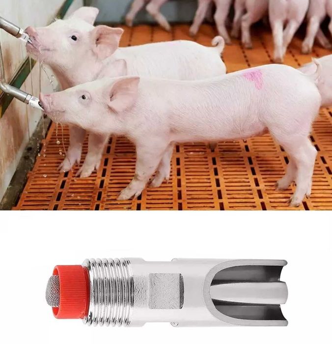 Poidło smoczkowe dla tuczników, stal, gruby trzpień, 1/2-61 mm, Kerbl