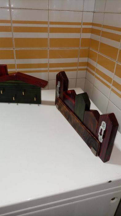 Cabide vivenda e chaveiros  com 5 gancho e 6 ganchos