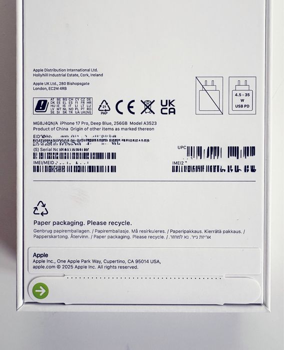 iPhone 17 Pro Azul Escuro 256GB – Novo e Selado